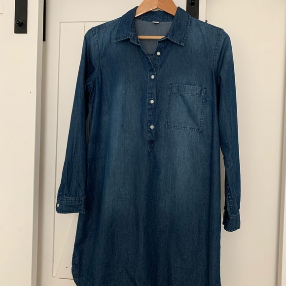 Old Navy Chambray Shirt Dress (M) - Picture 1 of 9